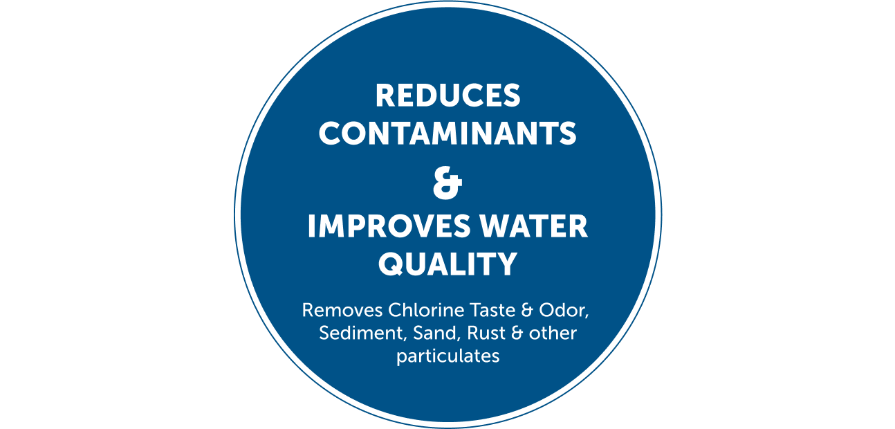 Reduces contaminants and improves water quality