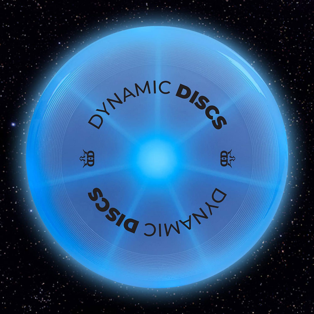 Dynamic Discs Night Glider LED Catch Frisbee - Blue